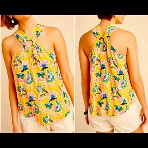 Anthropologie Plus (20W) Maeve Mica Floral Sleeveless Top  Brand New With Tags